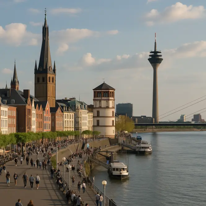 Skyline von Düsseldorf am Rhein