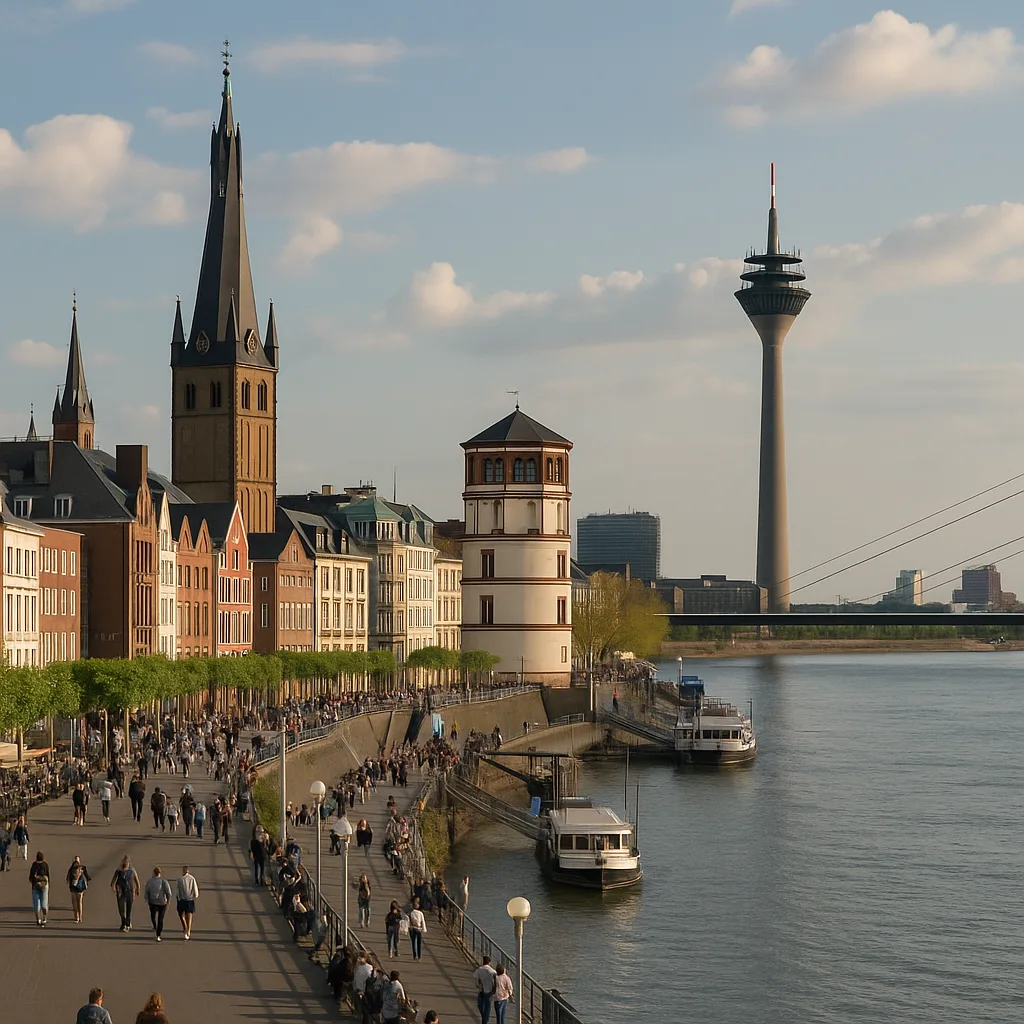 Skyline von Düsseldorf am Rhein