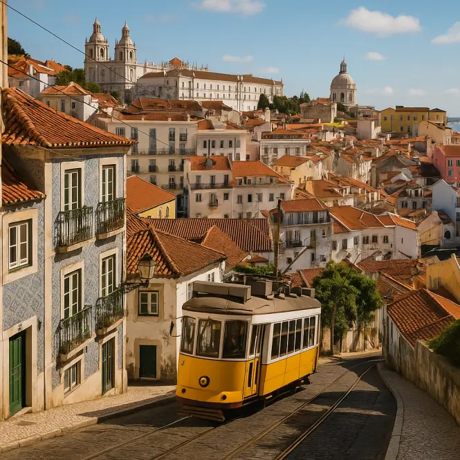 Blick über die Dächer von Lissabon