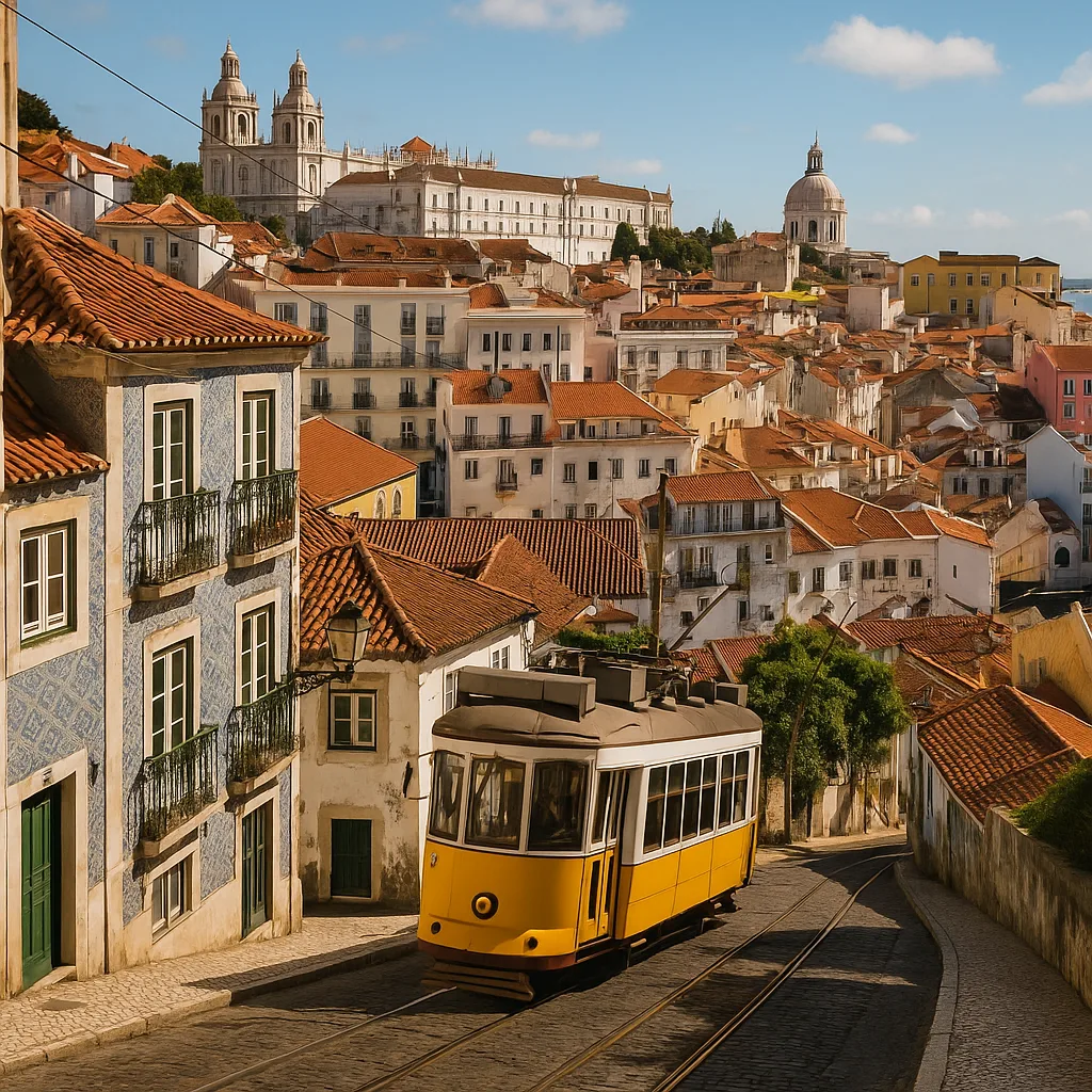 Blick über die Dächer von Lissabon