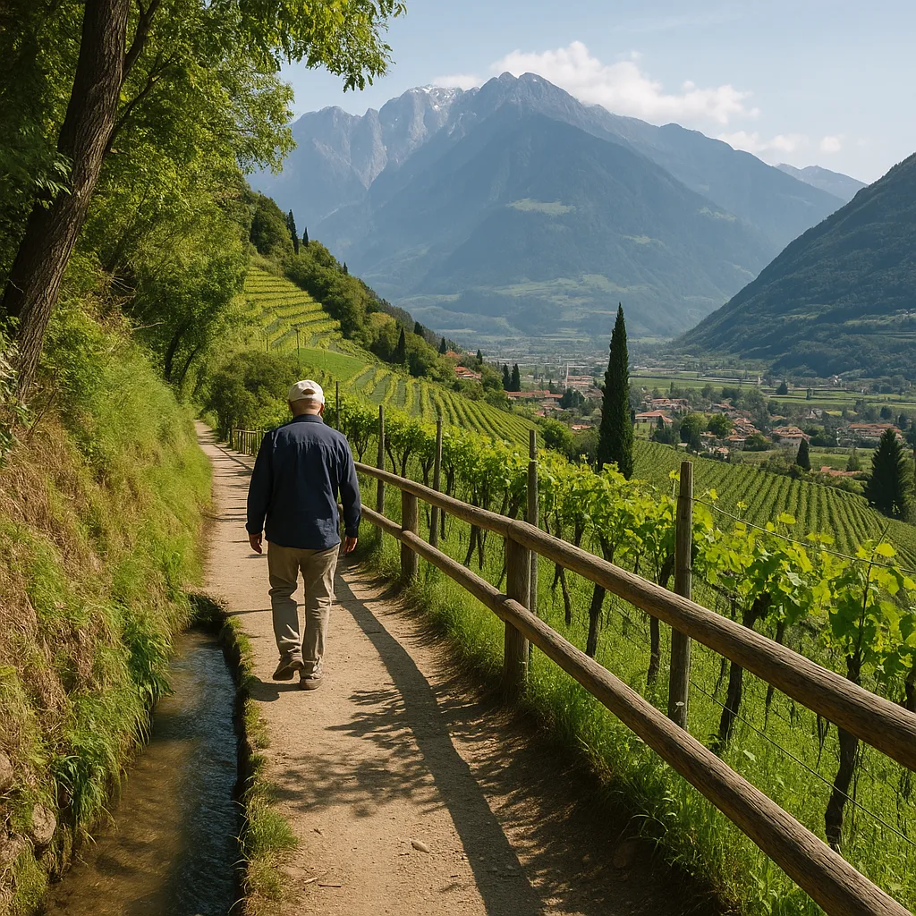 Algunder Waalweg – Leichter Spazierweg entlang eines historischen Waalkanals bei Meran.