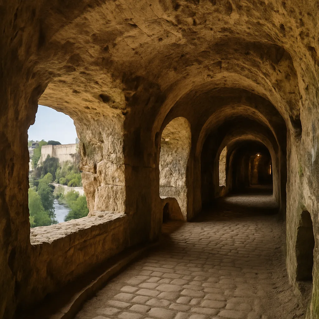 Bock-Kasematten – Weitläufiges unterirdisches Festungssystem im Felsen.
