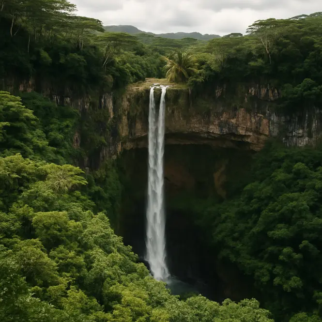 Chamarel Wasserfall – Höchster Einzelwasserfall der Insel im Dschungel.