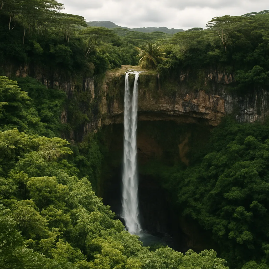 Chamarel Wasserfall – Höchster Einzelwasserfall der Insel im Dschungel.