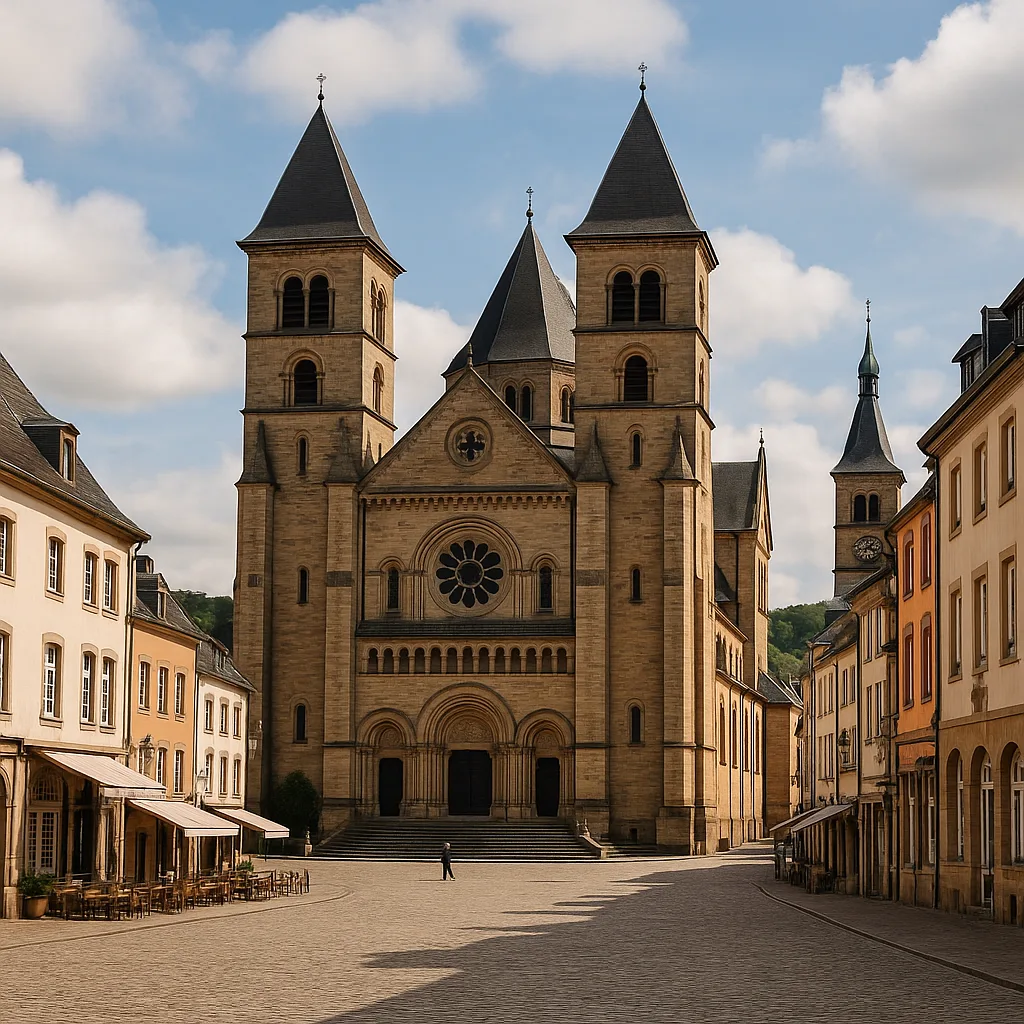 Echternach – Ältester Ort Luxemburgs mit historischer Basilika.