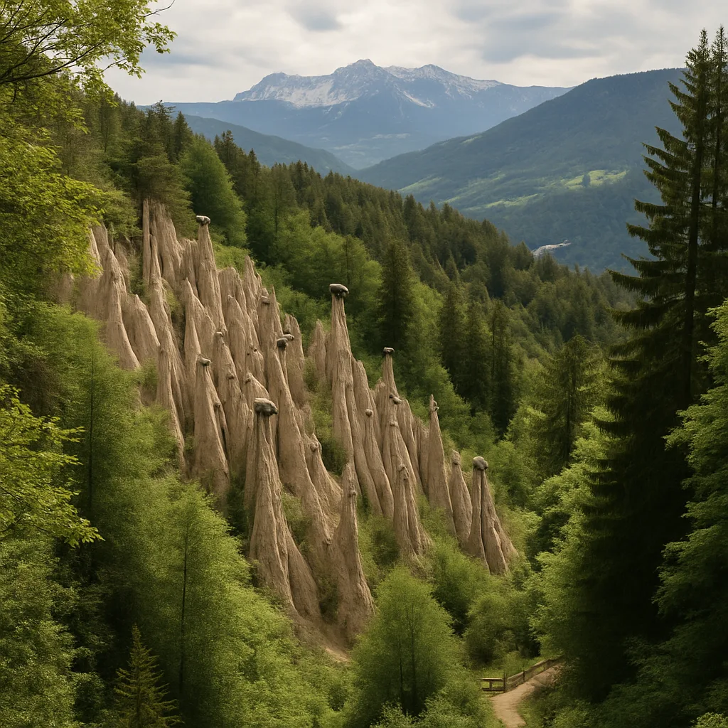 Erdpyramiden am Ritten – Bizarre Felsformationen im Wald oberhalb von Bozen.