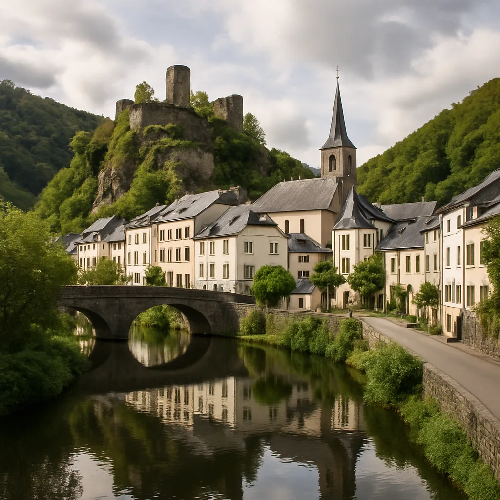 Esch-sur-Sûre – Malerisches Städtchen in einer Flussschleife der Sauer.