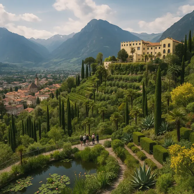 Gärten von Schloss Trauttmansdorff – Preisgekrönte botanische Gärten mit Blick über Meran.