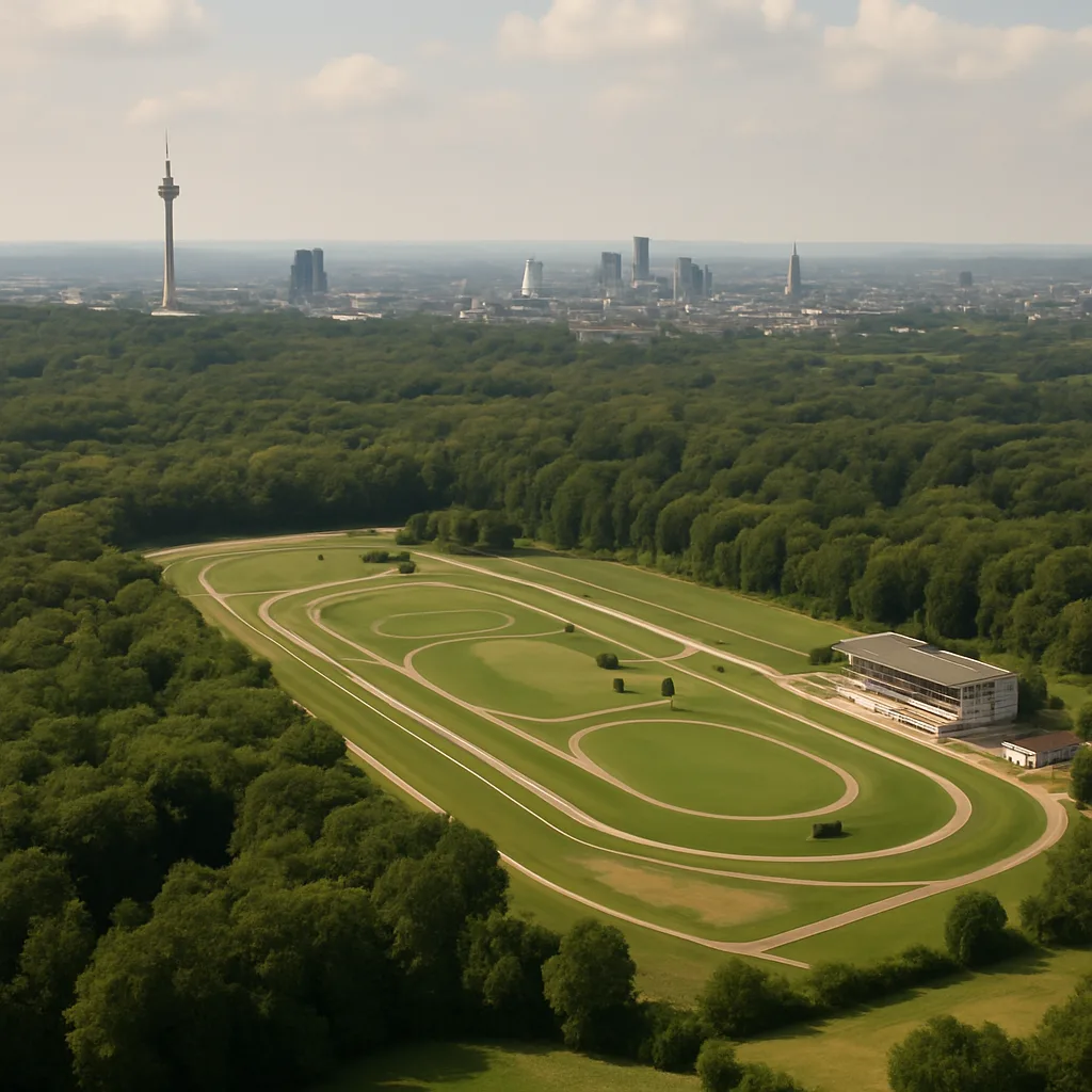 Grafenberger Wald – Ausgedehntes Waldgebiet mit Pferderennbahn.