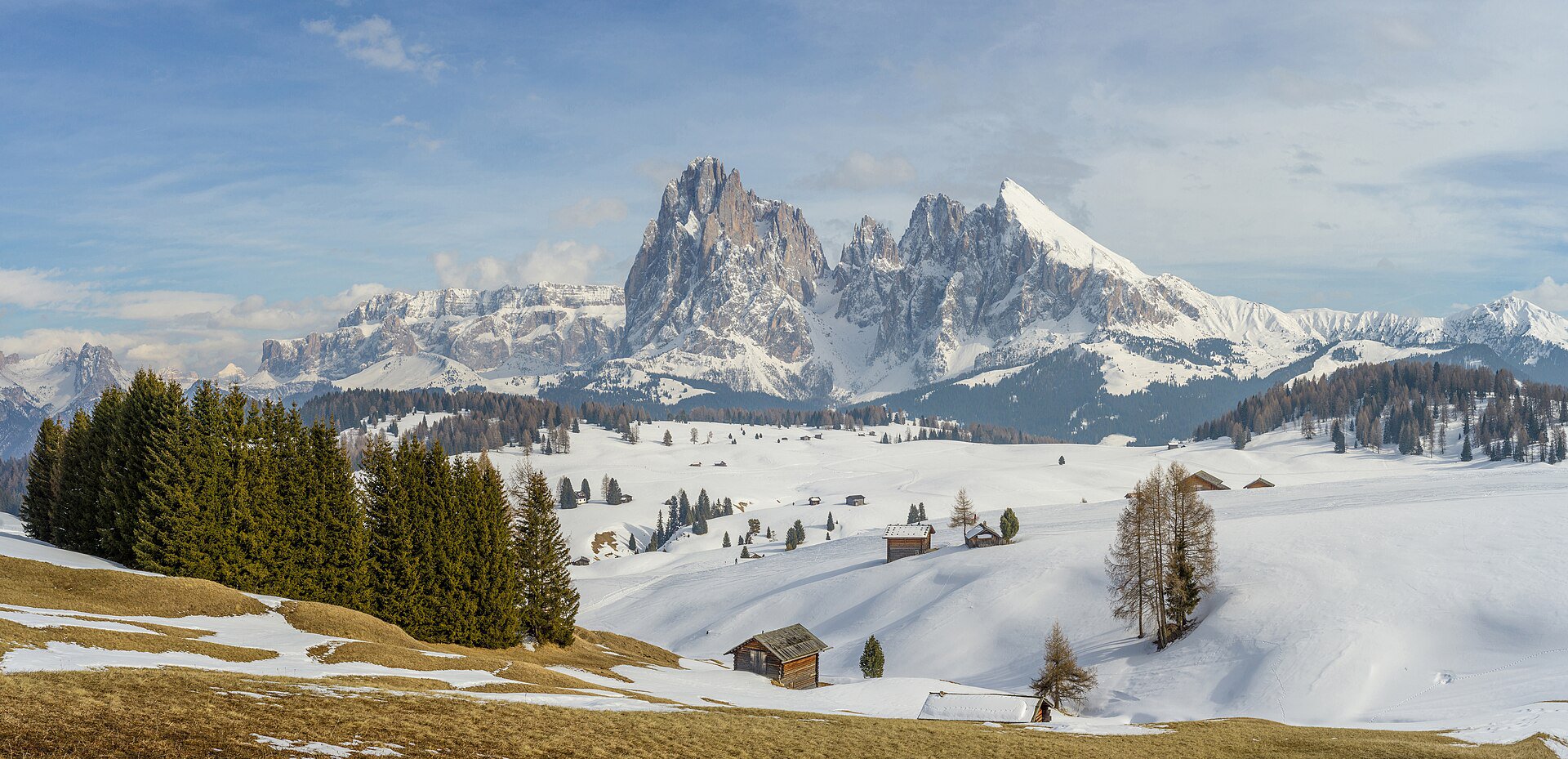Hans-und-Paula-Steger-Weg – Panoramaweg auf der Seiser Alm mit Blick auf den Langkofel.