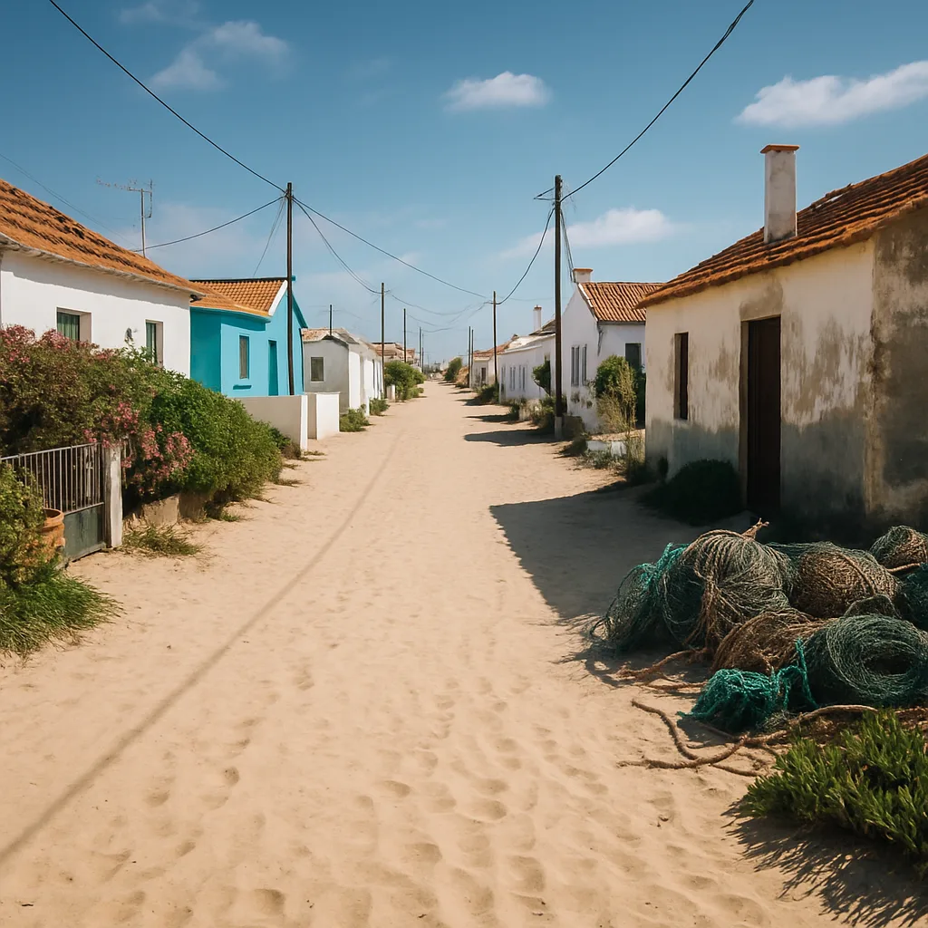 Ilha da Culatra – Autofreies Fischerdorf auf einer Sandinsel.