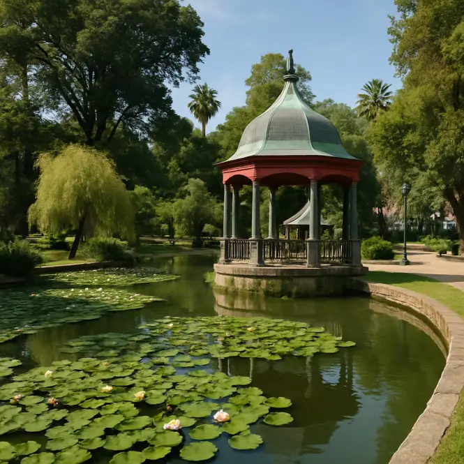 Jardim da Estrela – Romantischer Park mit Seerosenteich und Pavillon.