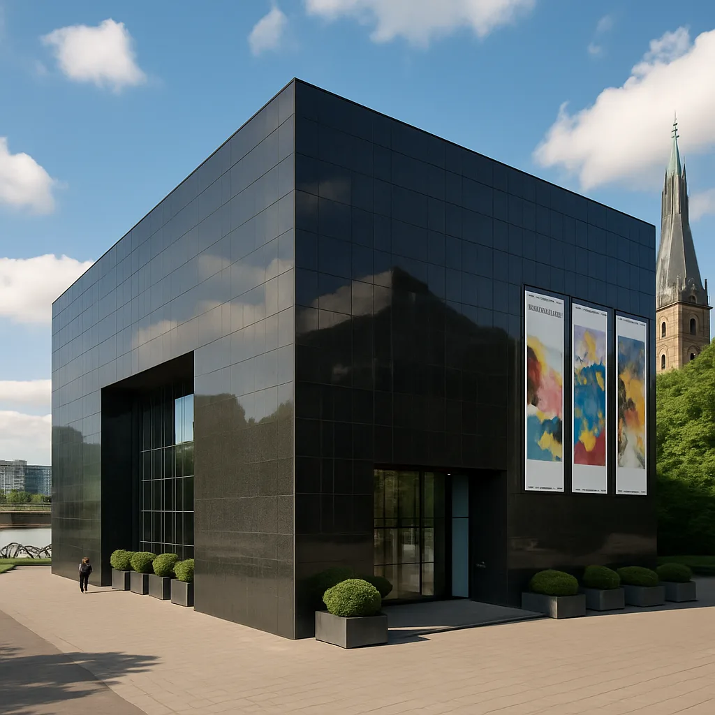 Kunstsammlung K20 – Bedeutende Sammlung klassischer Moderne im schwarzen Granitbau.
