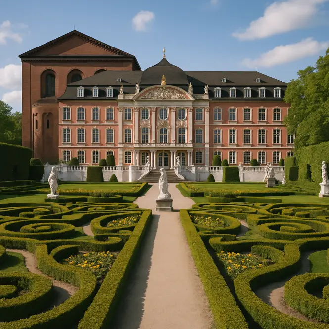Kurfürstliches Palais mit Palastgarten – Barockes Schloss mit prächtigem Rokoko-Garten.