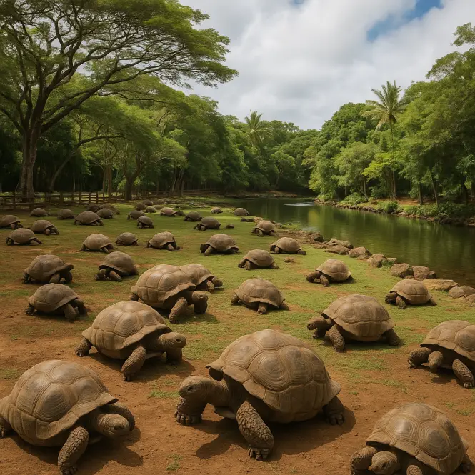La Vanille Nature Park – Park mit der weltweit größten Ansammlung von Riesenschildkröten.