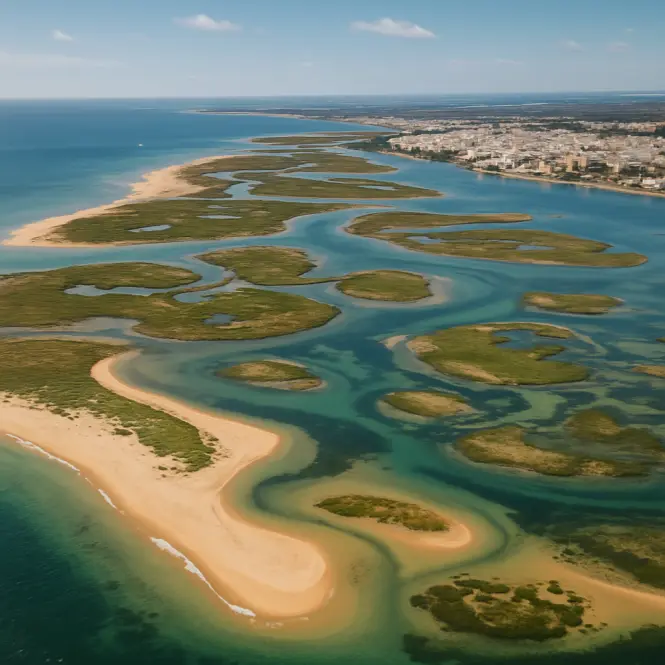 Naturpark Ria Formosa – Einzigartige Lagunenlandschaft mit Sandinseln.