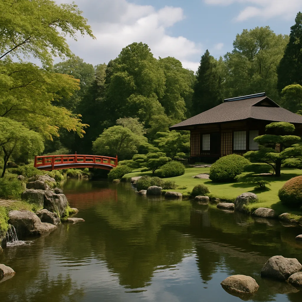 Nordpark mit Japanischem Garten – Weitläufiger Park mit authentischem japanischem Garten.