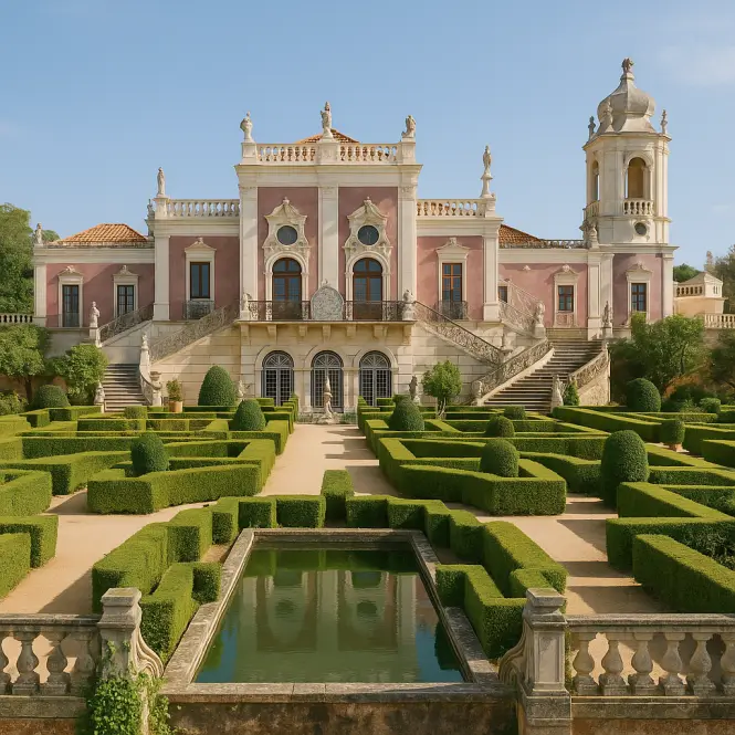 Palácio de Estói – Verspieltes Rokoko-Schloss mit Gartenanlage.