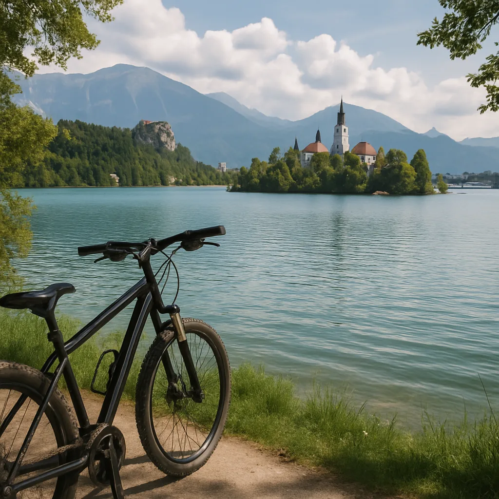 Radfahren um den Bleder See