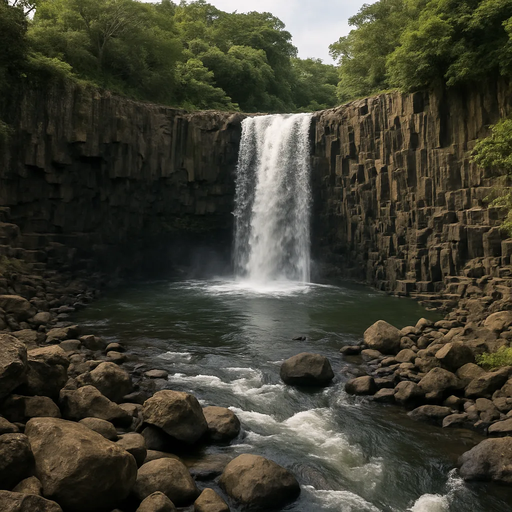 Rochester Falls – Wasserfall mit ungewöhnlich geometrischen Felsformationen.