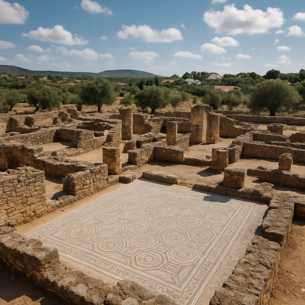 Ruínas Romanas de Milreu – Römische Villenruine mit gut erhaltenen Mosaiken.