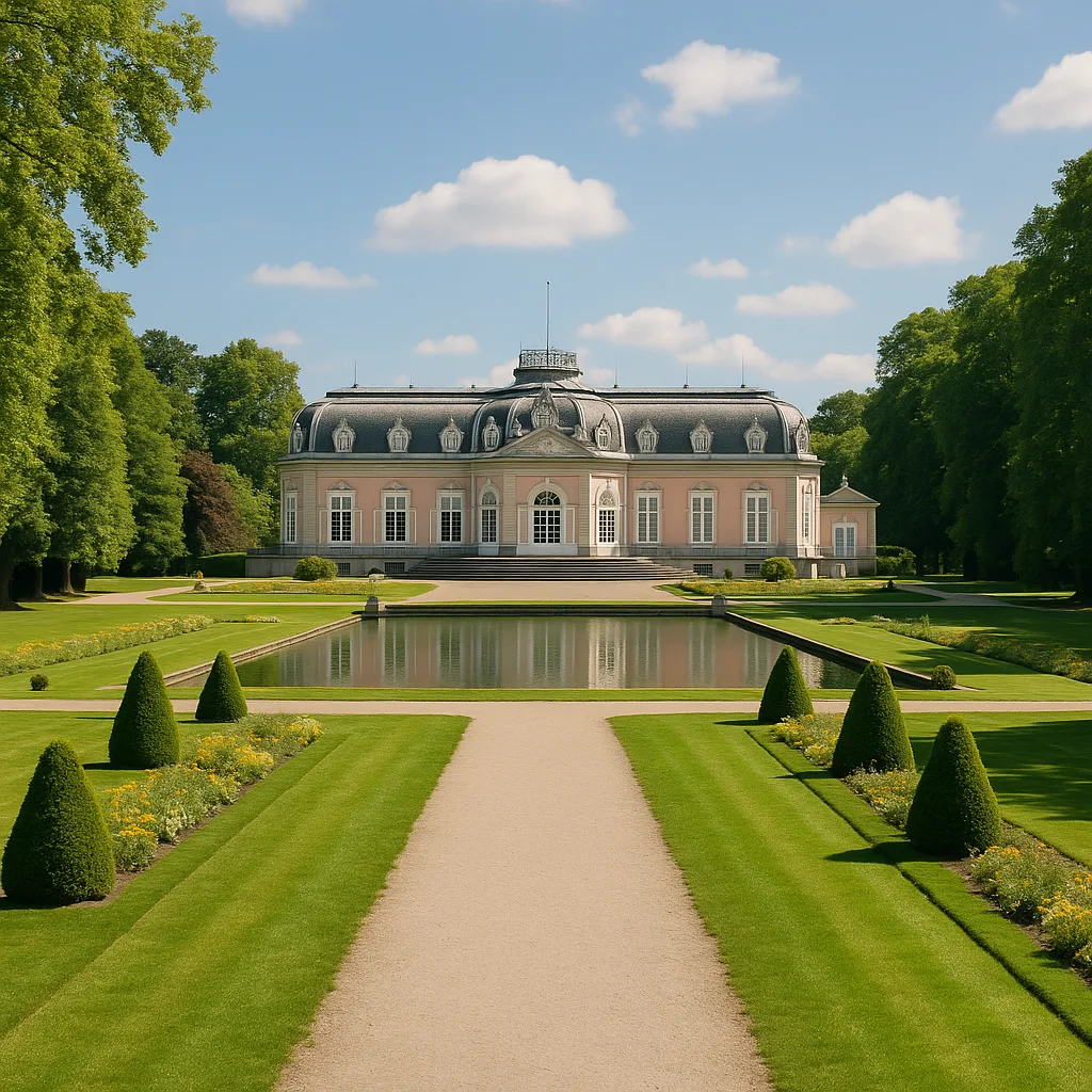 Schloss Benrath – Rosafarbenes Lustschloss mit weitläufigem Park.