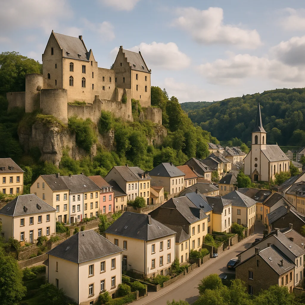 Schloss Larochette – Eindrucksvolle Doppelburg über dem Ort Larochette.