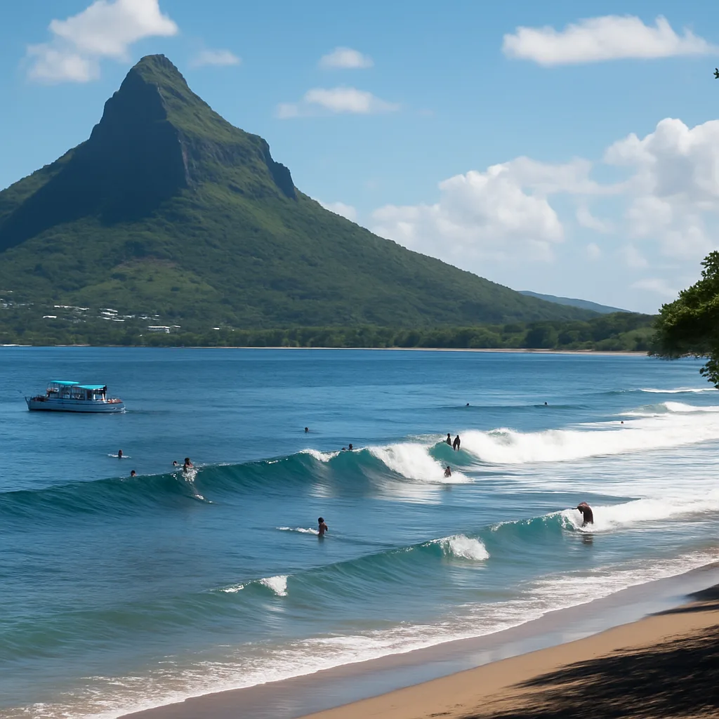 Tamarin Bay – Beliebte Surfbucht mit Delfinbeobachtungen.