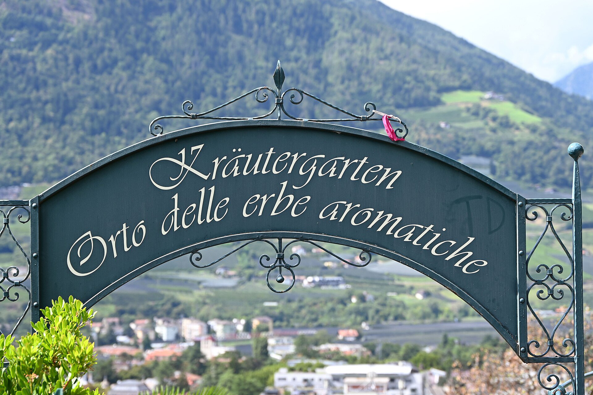 Tappeinerweg – Meraner Panoramaweg mit mediterraner Vegetation über den Dächern der Stadt.