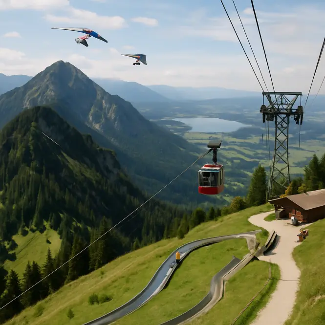 Tegelberg – Aussichtsberg mit Seilbahn, Rodelbahn und Drachenfliegern.