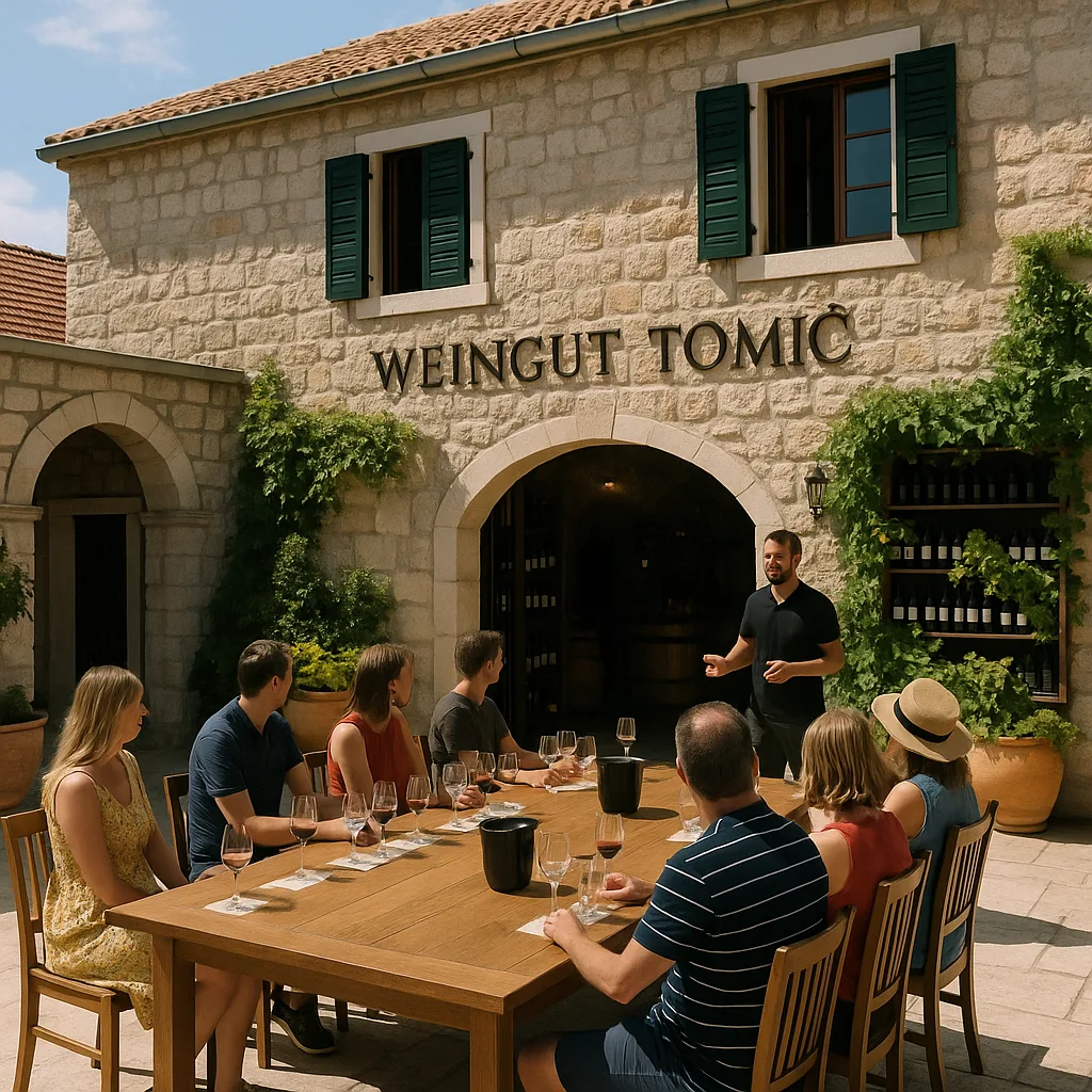 Weinprobe im Weingut Tomić